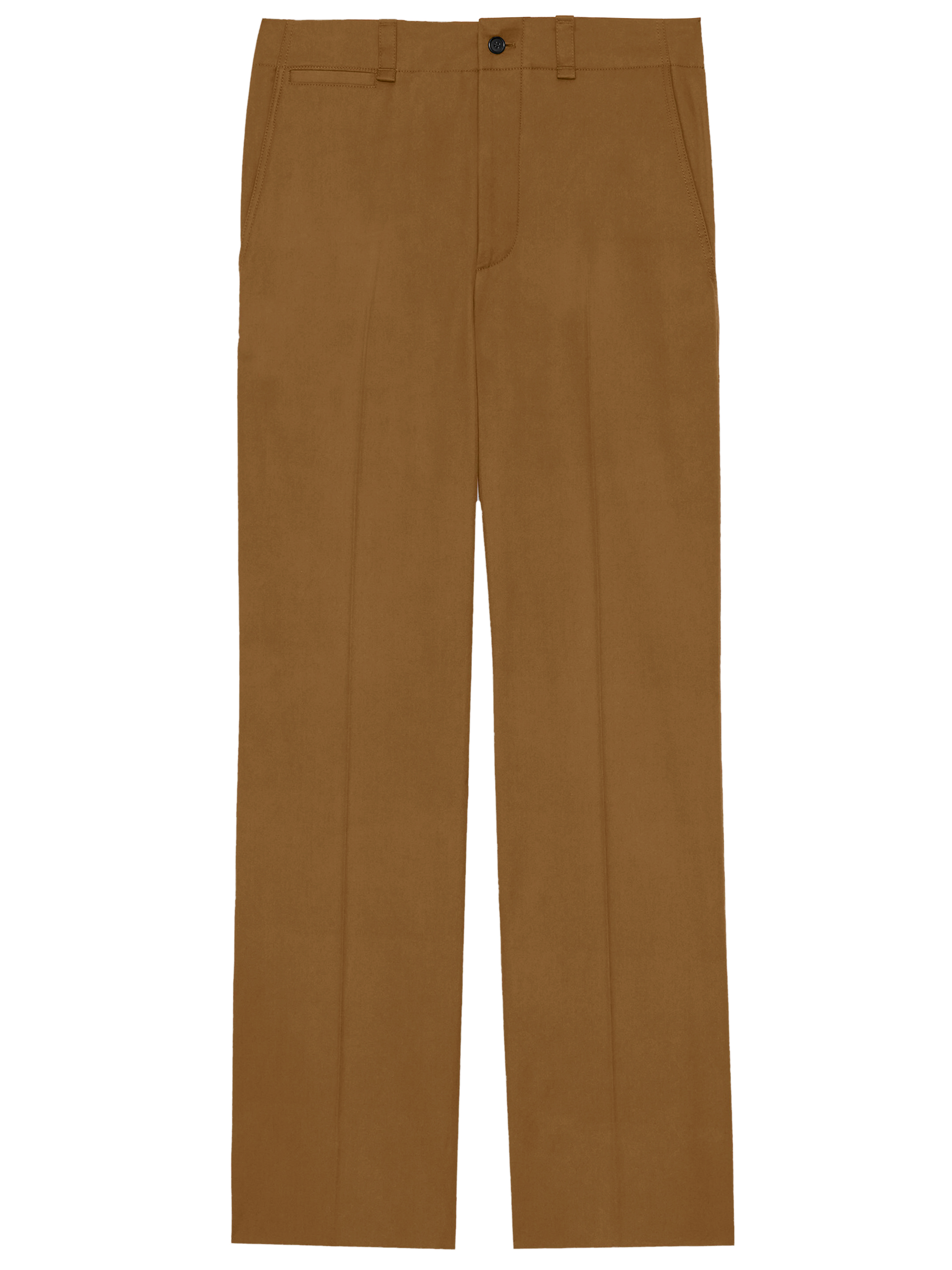 Shop Saint Laurent Pants In Cotton Twill In Brown