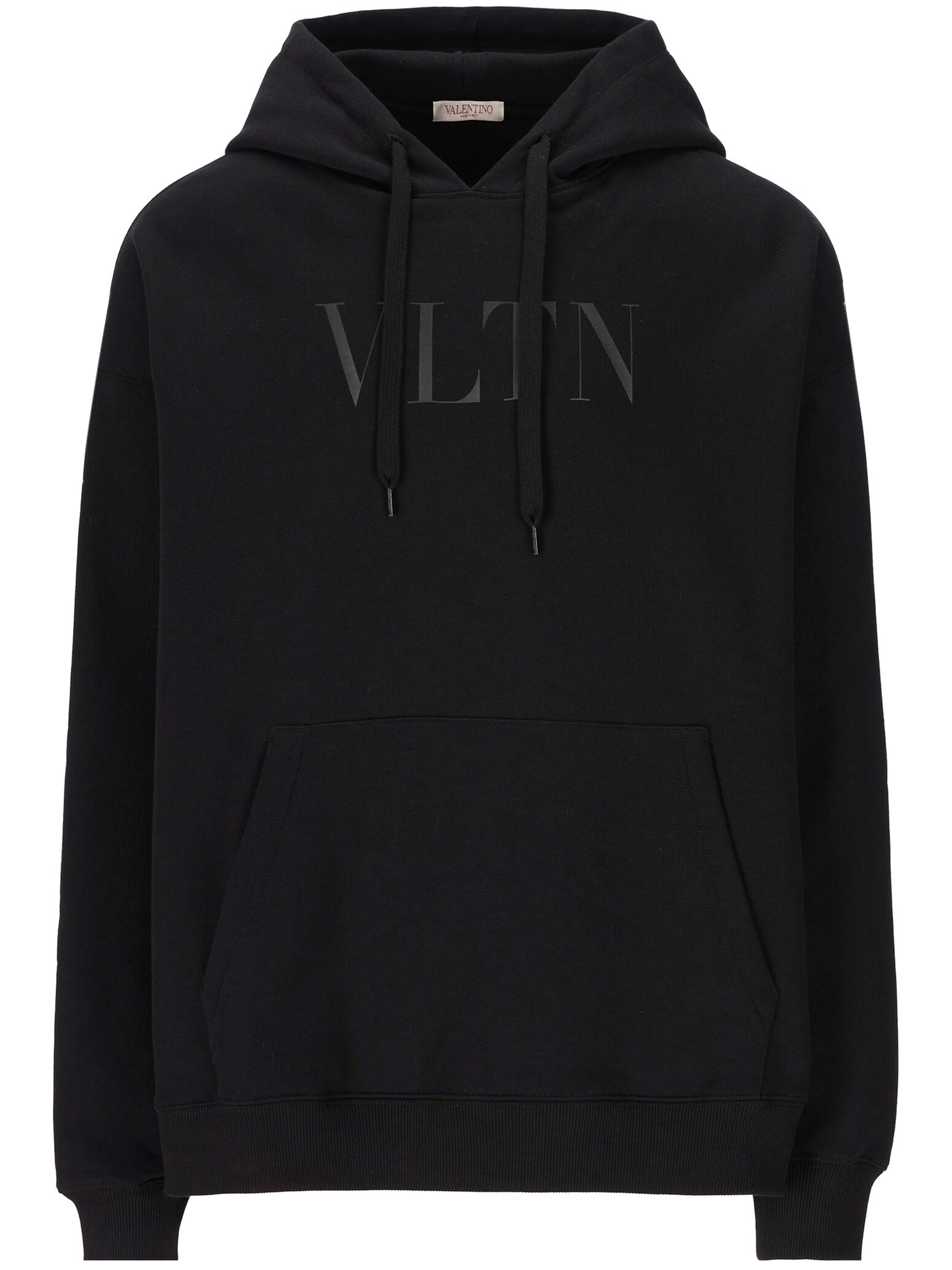 Shop Valentino Vltn Hoodie In Black