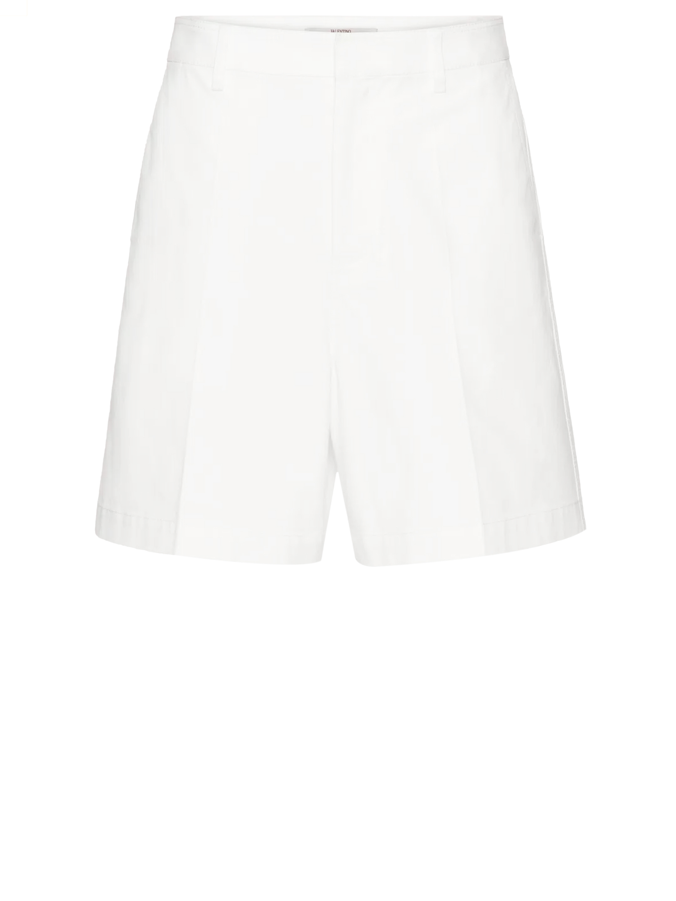 Shop Valentino Bermuda Shorts With V Detail In White